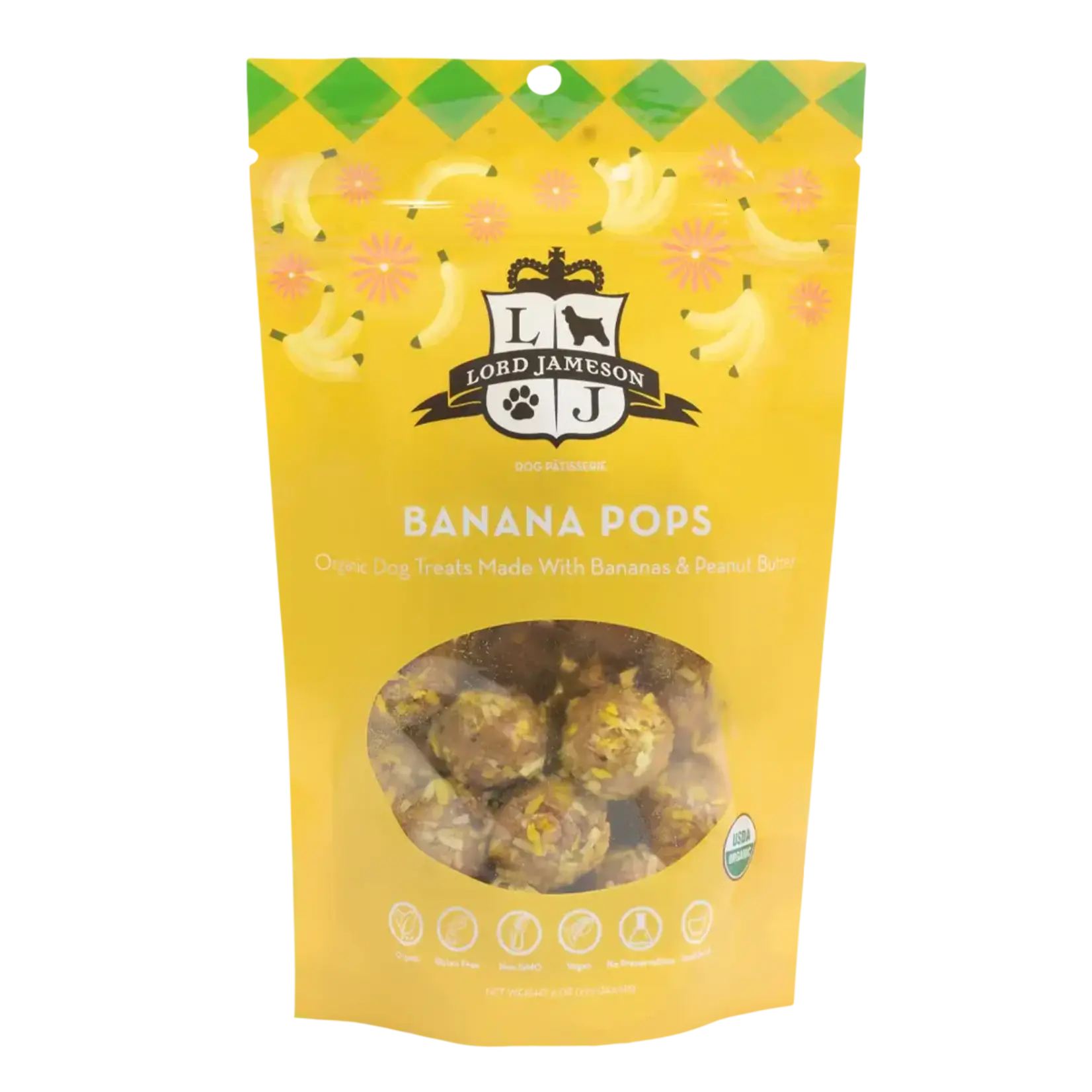 Lord Jameson Lord Jameson Banana Pops Organic Dog Treats 6oz