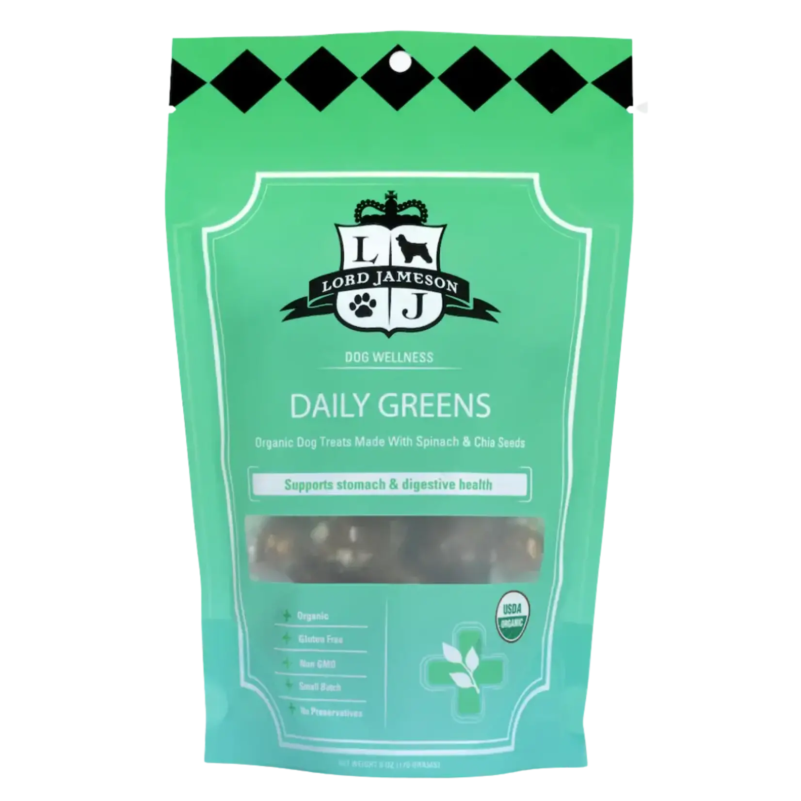 Lord Jameson Lord Jameson Daily Greens Organic Dog Treats with Chia Seeds & Spinach 6oz