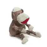 Huggle Hounds HuggleHounds Stuey Sock Monkey Knottie® Plush Dog Toy Large