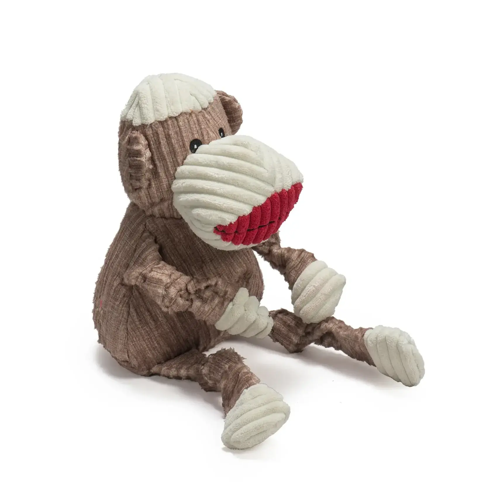 Huggle Hounds HuggleHounds Stuey Sock Monkey Knottie® Plush Dog Toy Large