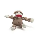 Huggle Hounds HuggleHounds Stuey Sock Monkey Knottie® Plush Dog Toy Small