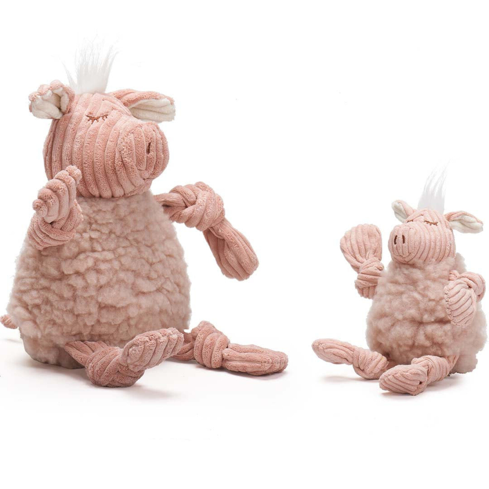 Huggle Hounds HuggleHounds Penelope Pig HuggleFleece® FlufferKnottie™ Plush Dog Toy Small
