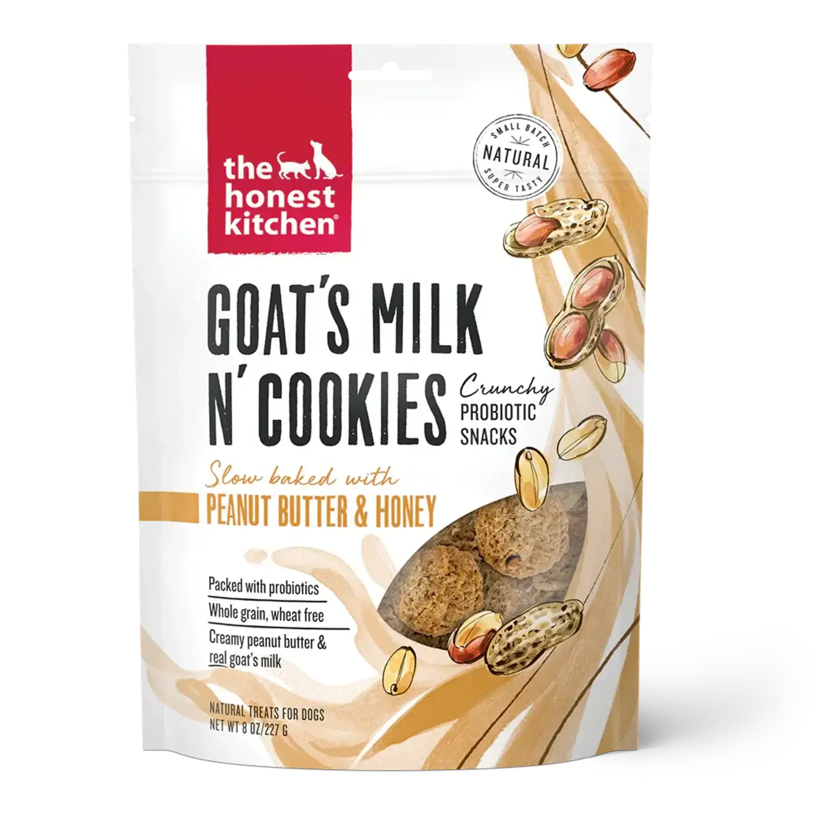 The Honest Kitchen Honest Kitchen Goat's Milk n' Cookies Peanut Butter & Honey Natural Dog Treats 8oz