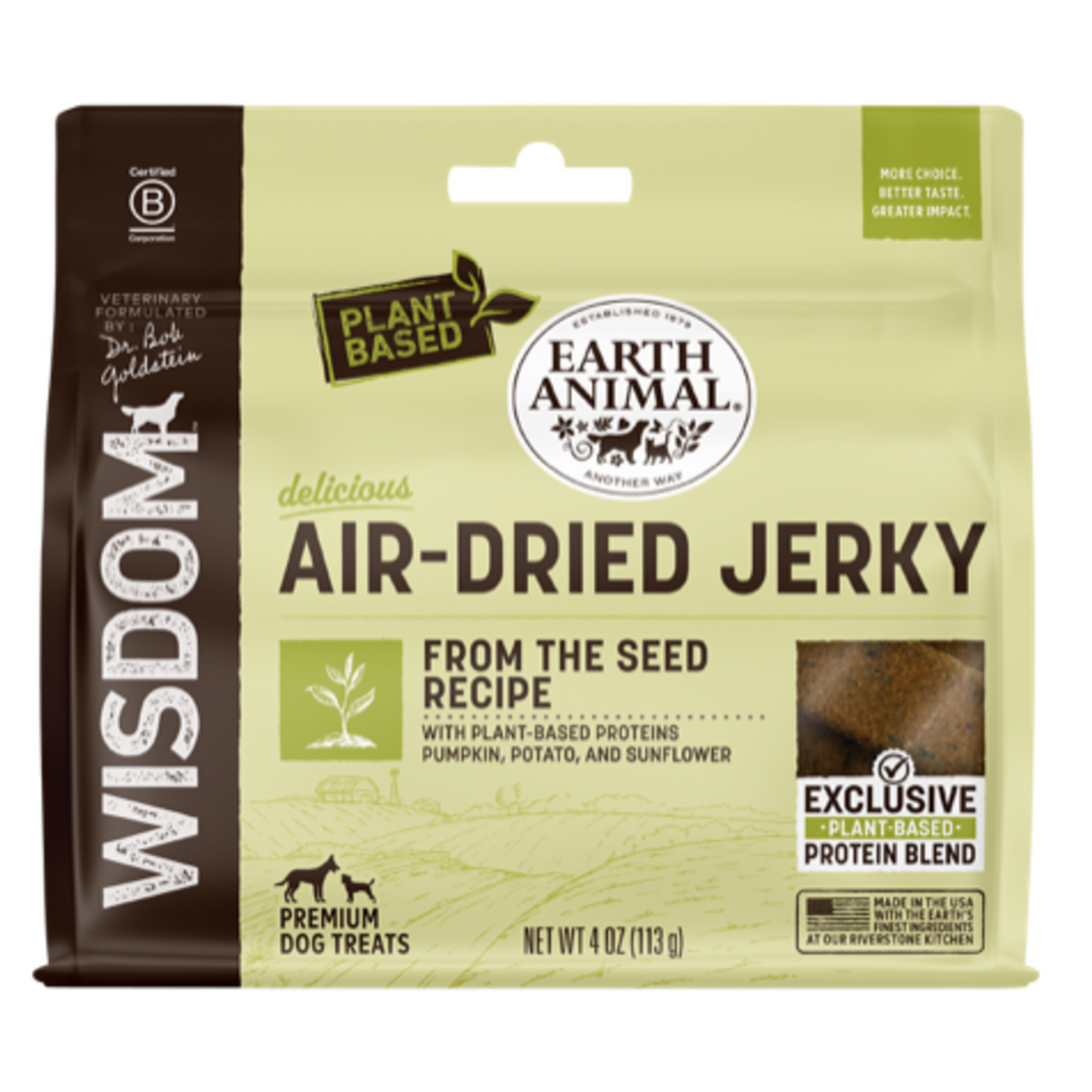 Earth Animal Earth Animal Wisdom™ Air-Dried Jerky From The Seed Recipe Dog Treats 4oz