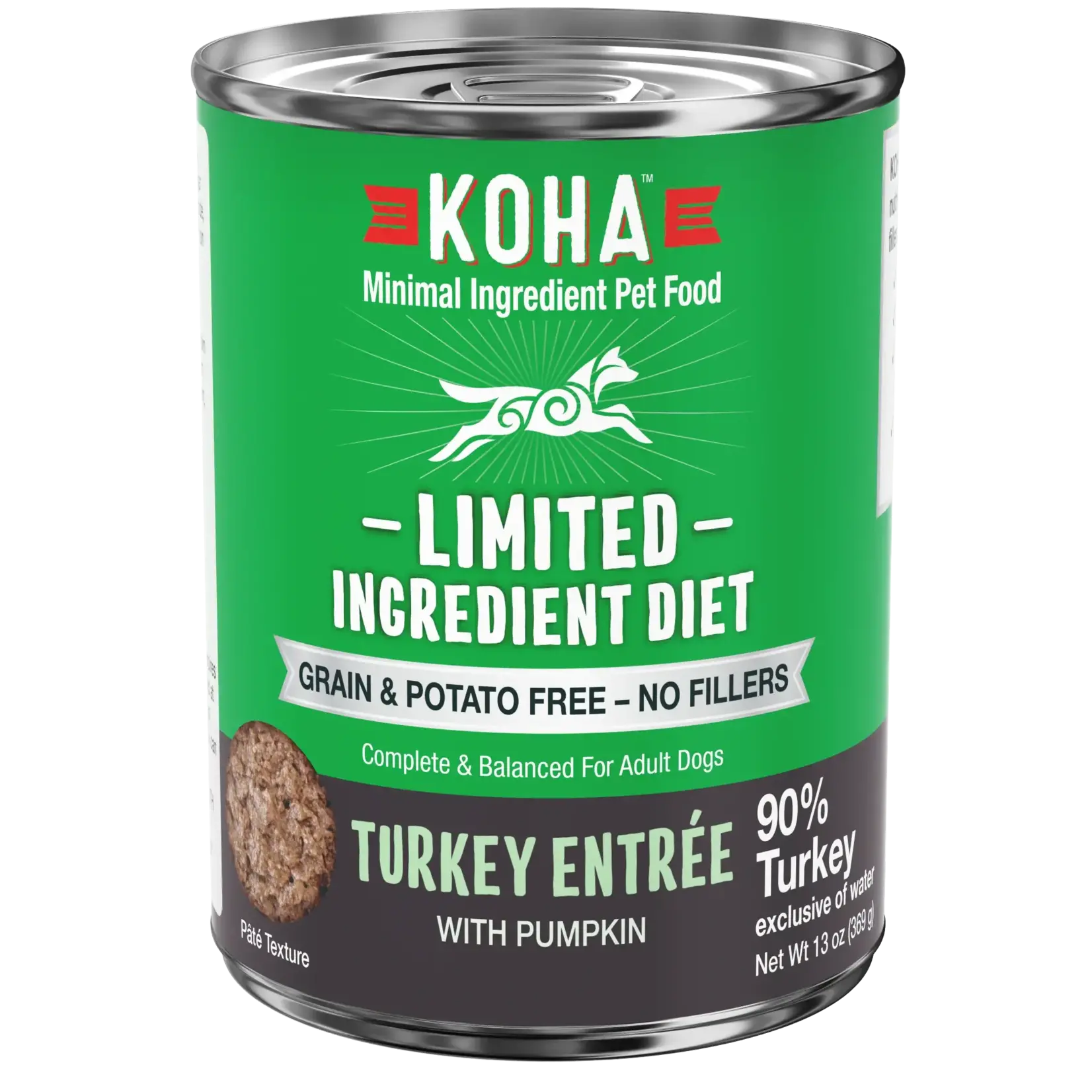 Koha Koha Dog Grain Free Limited Ingredient Turkey Pate 13 OZ