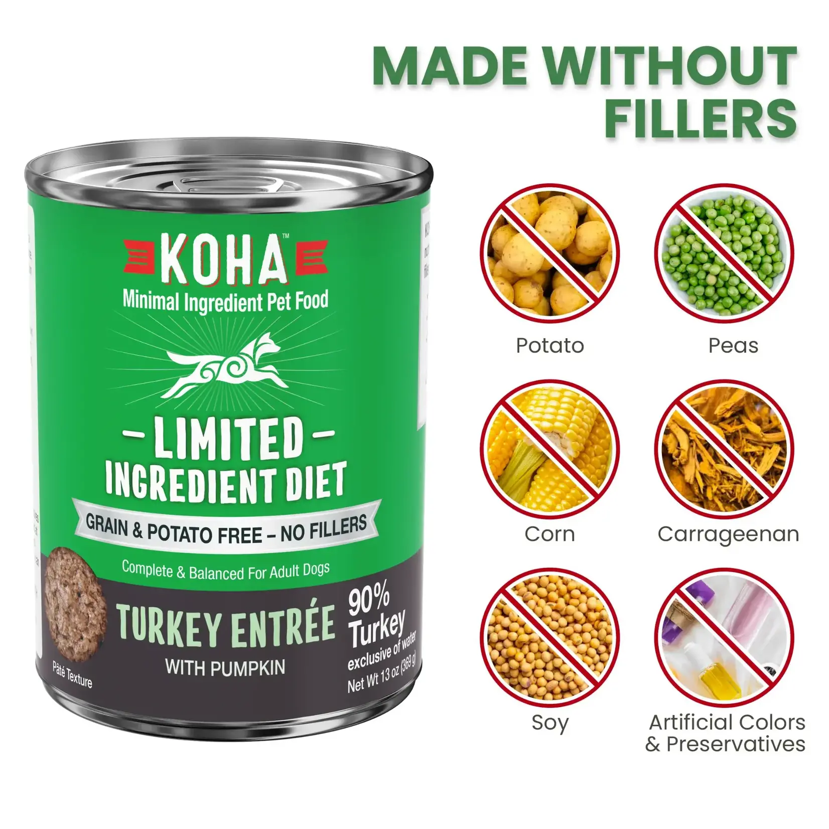 Koha Koha Dog Grain Free Limited Ingredient Turkey Pate 13 OZ