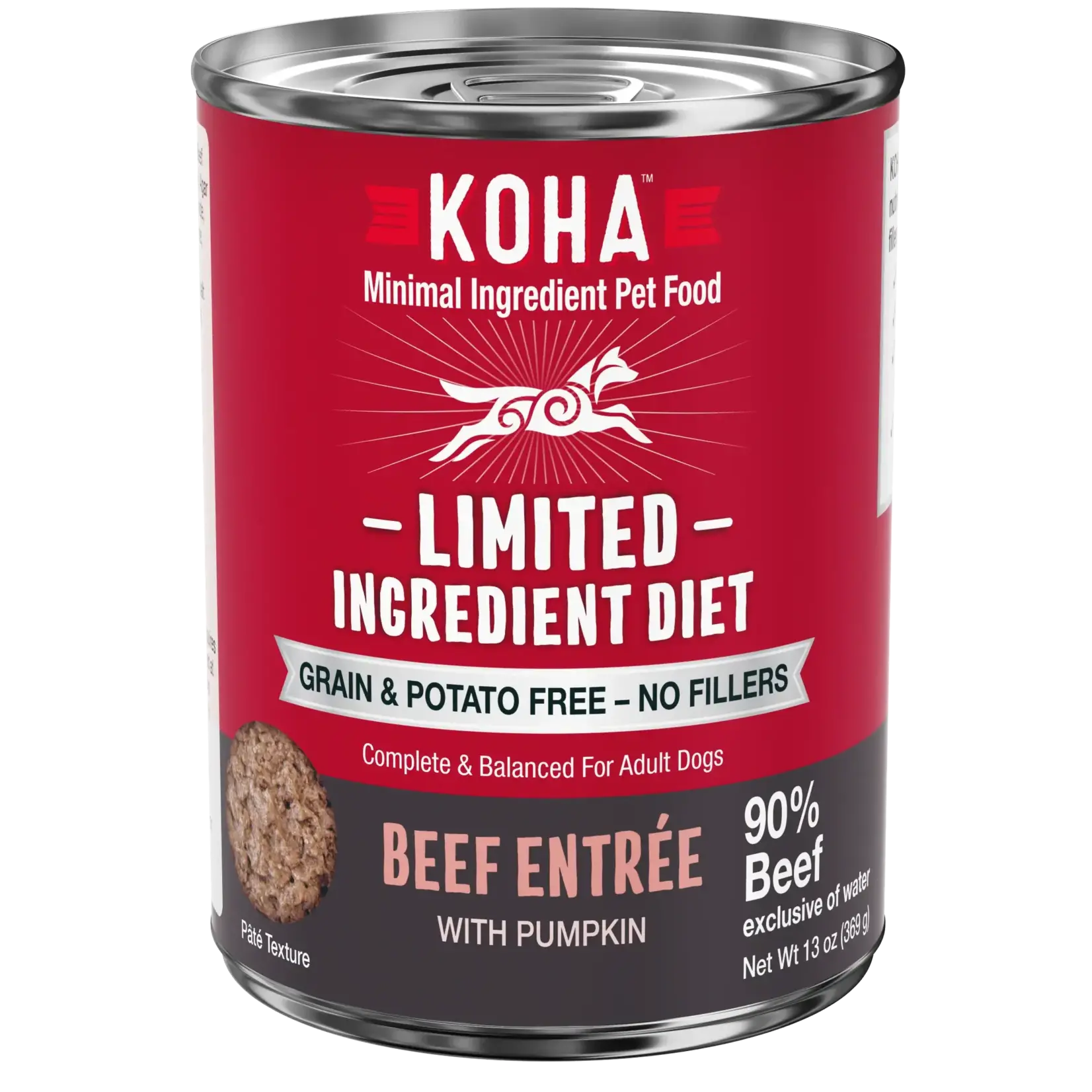 Koha Koha Dog Grain Free Limited Ingredient Beef Pate 13 OZ
