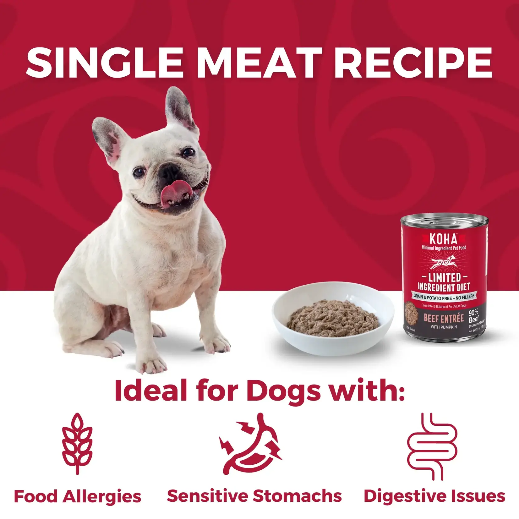 Koha Koha Dog Grain Free Limited Ingredient Beef Pate 13 OZ