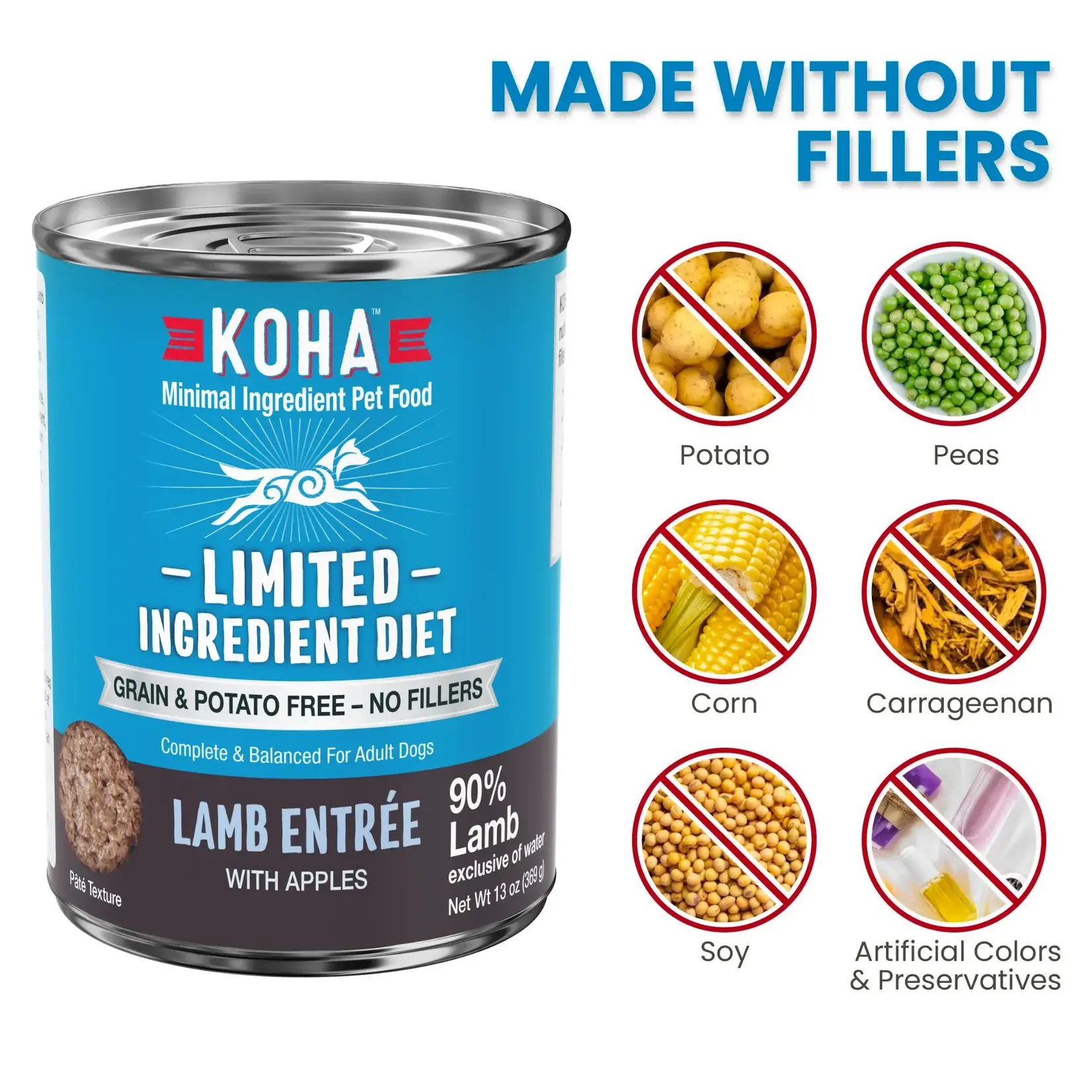 Koha Koha Dog Grain Free Limited Ingredient Lamb Pate 13 OZ
