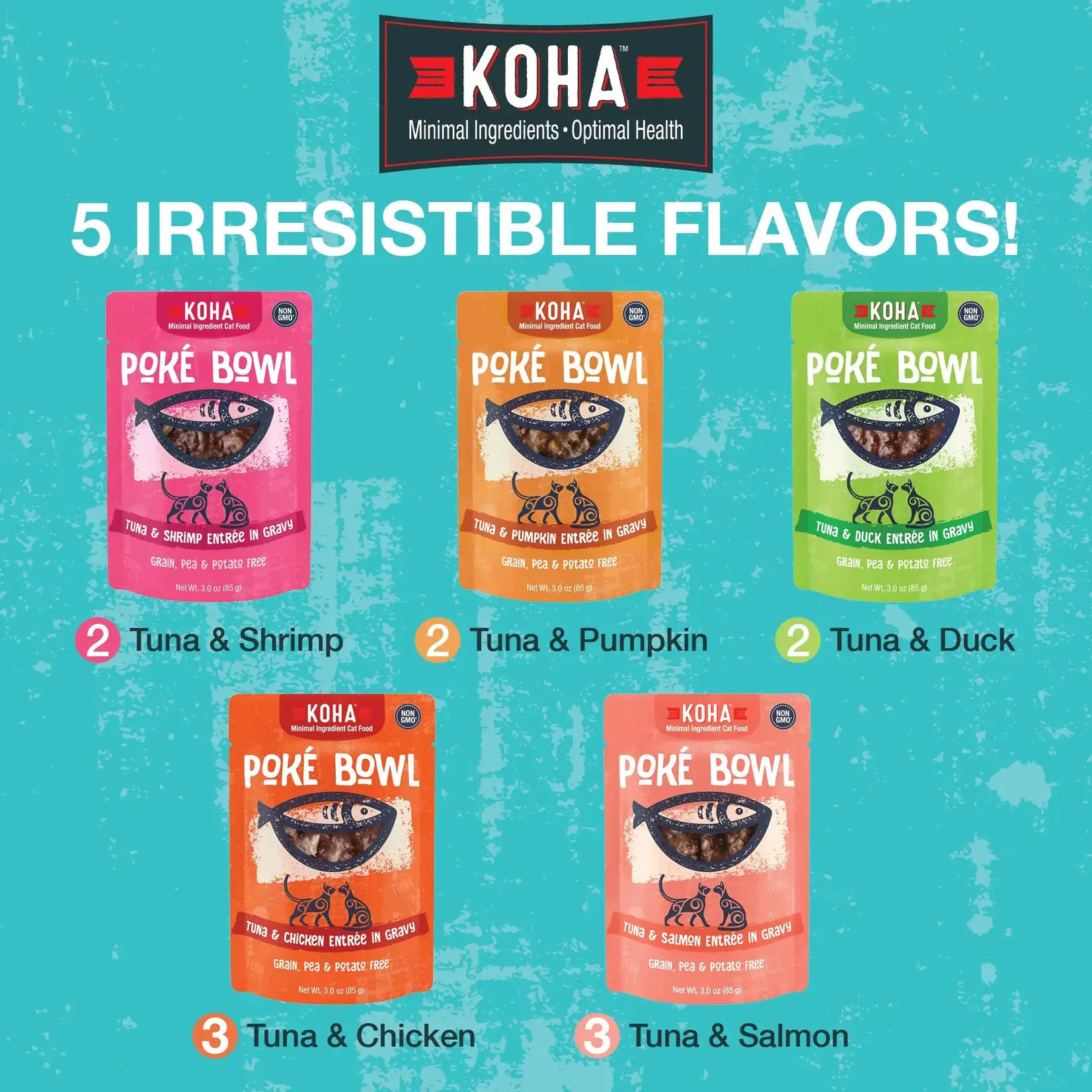 Koha Koha Cat Poké Bowl Variety 12 Pack