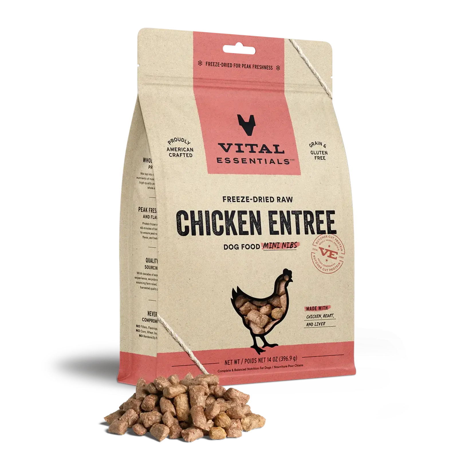 Vital Essentials Vital Essentials Dog FD Raw Mini Nibs Chicken Entree 14oz