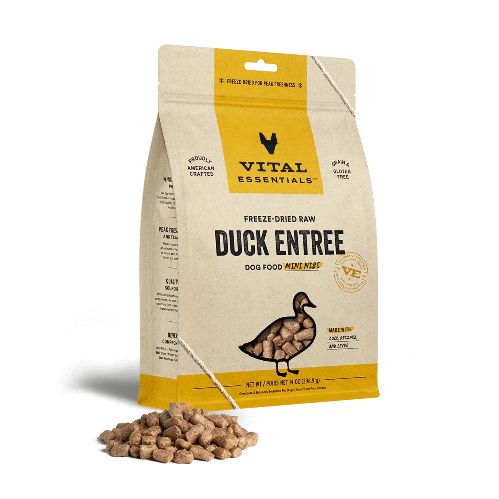 Vital Essentials Vital Essentials Dog FD Raw Mini Nibs Duck Entree 14oz