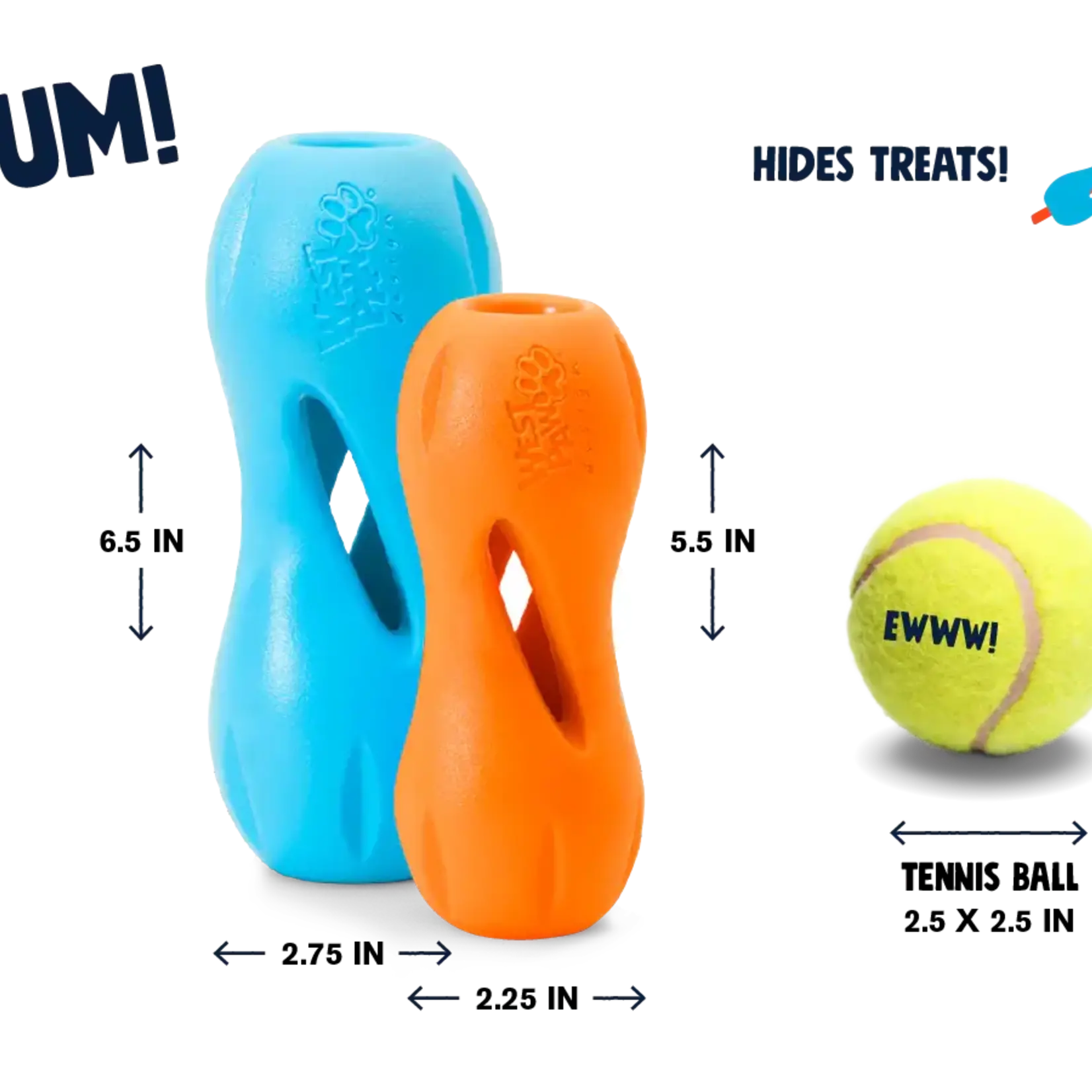 West Paw West Paw Qwizl® Treat Toy Aqua Blue Large