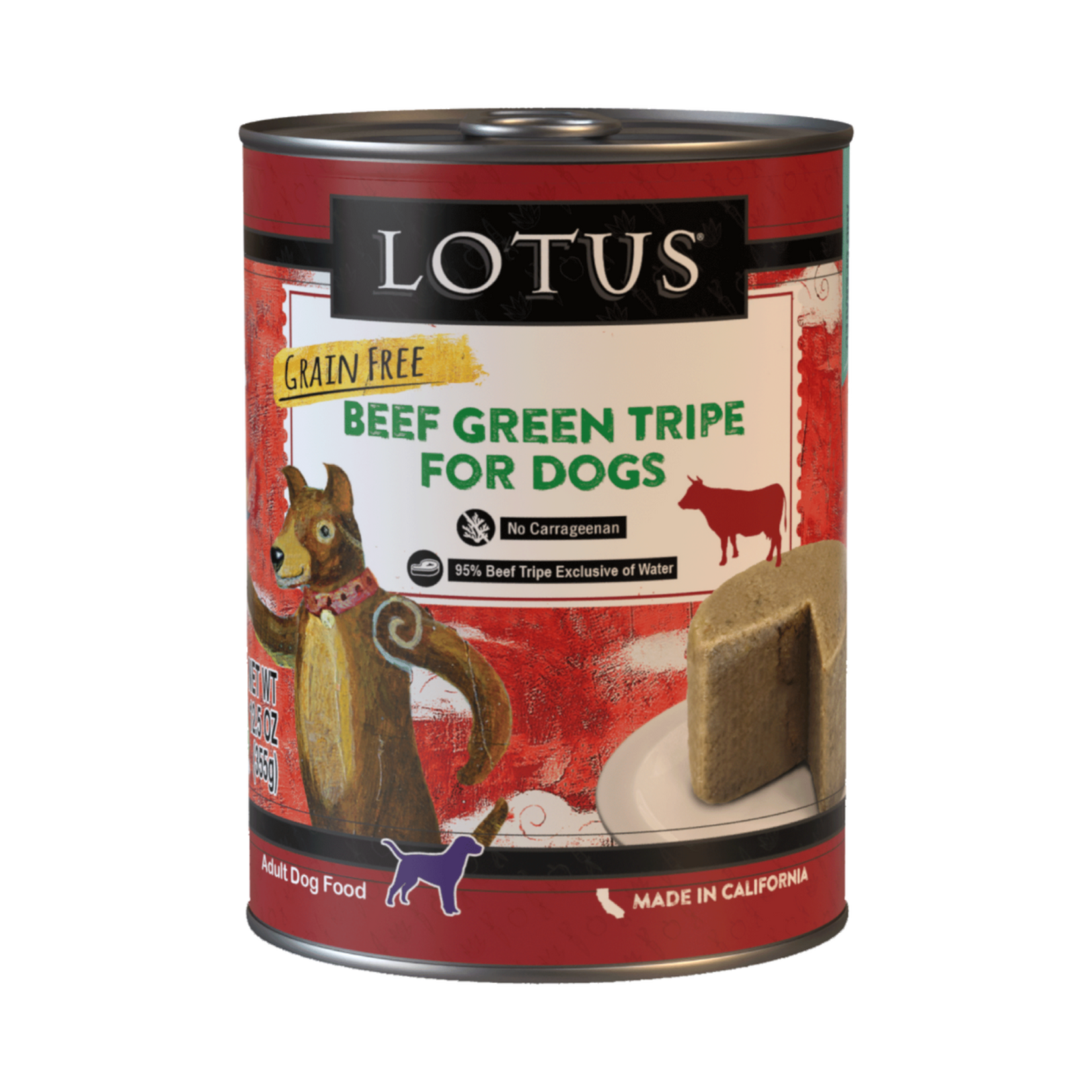 Lotus Pet Foods Lotus GF Beef Green Tripe Loaf for Dogs 12.5oz