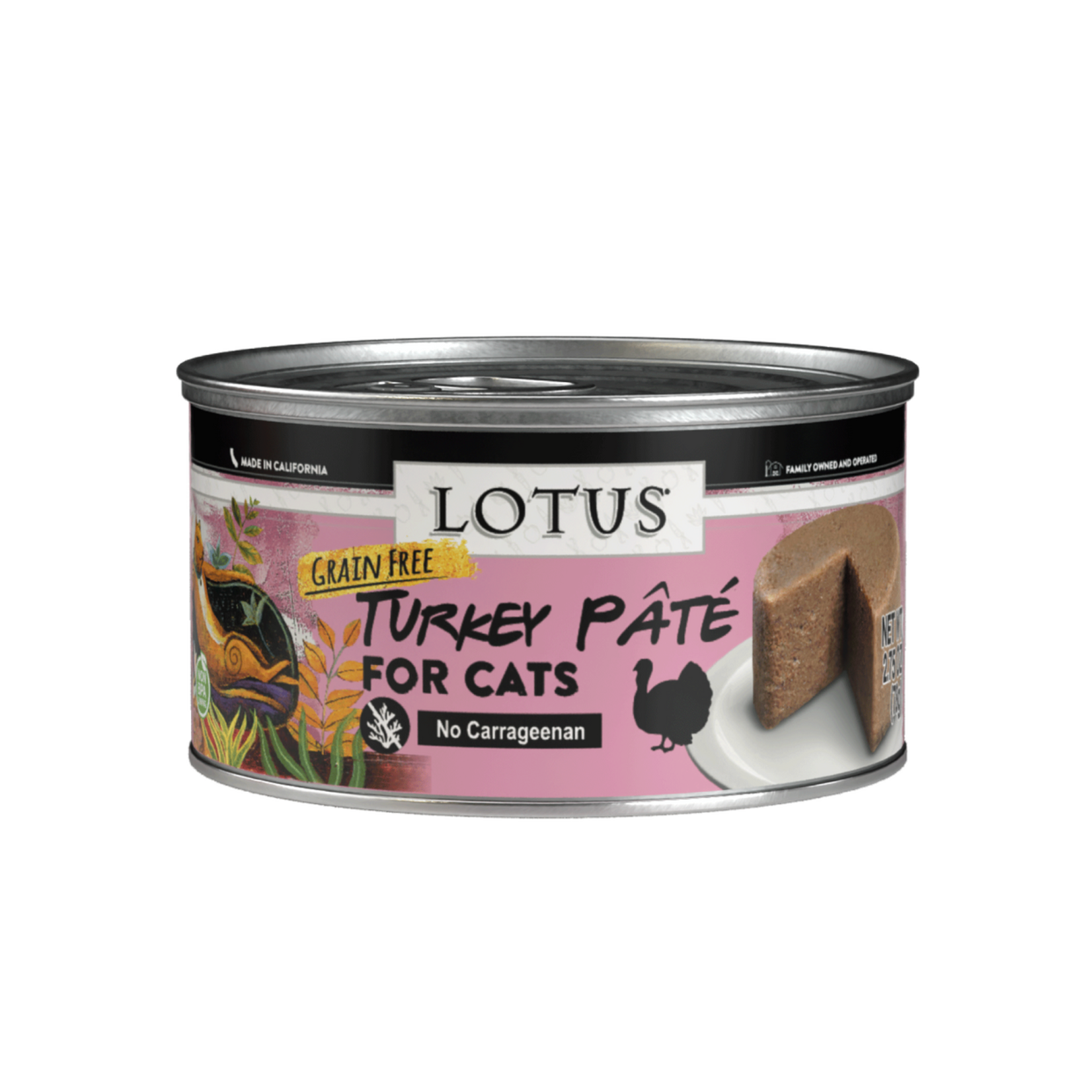 Lotus Pet Foods Lotus GF Pate for Cats Turkey Recipe 2.75oz