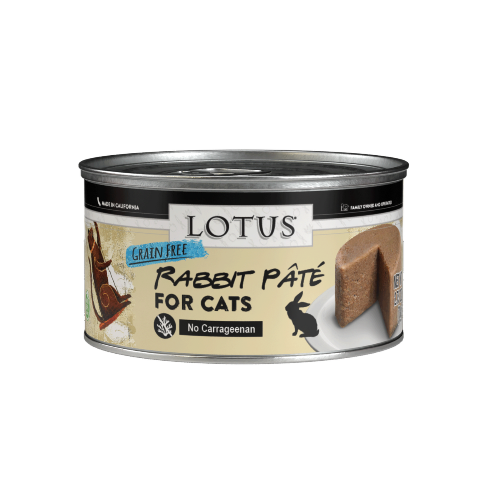 Lotus Pet Foods Lotus GF Pate for Cats Rabbit Recipe 2.75oz