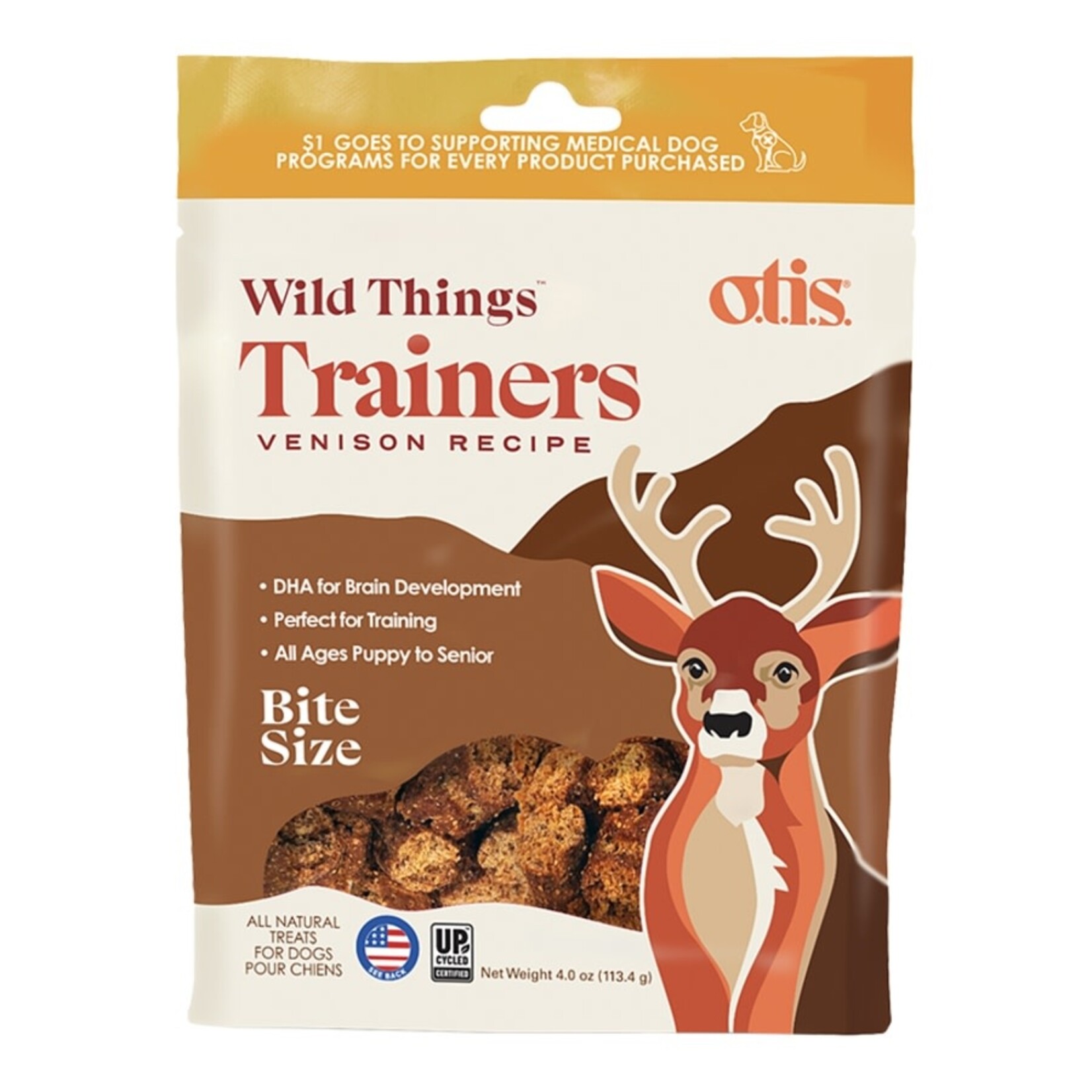 O.T.I.S OTIS D Wild Things Venison Trainer Treats 4oz