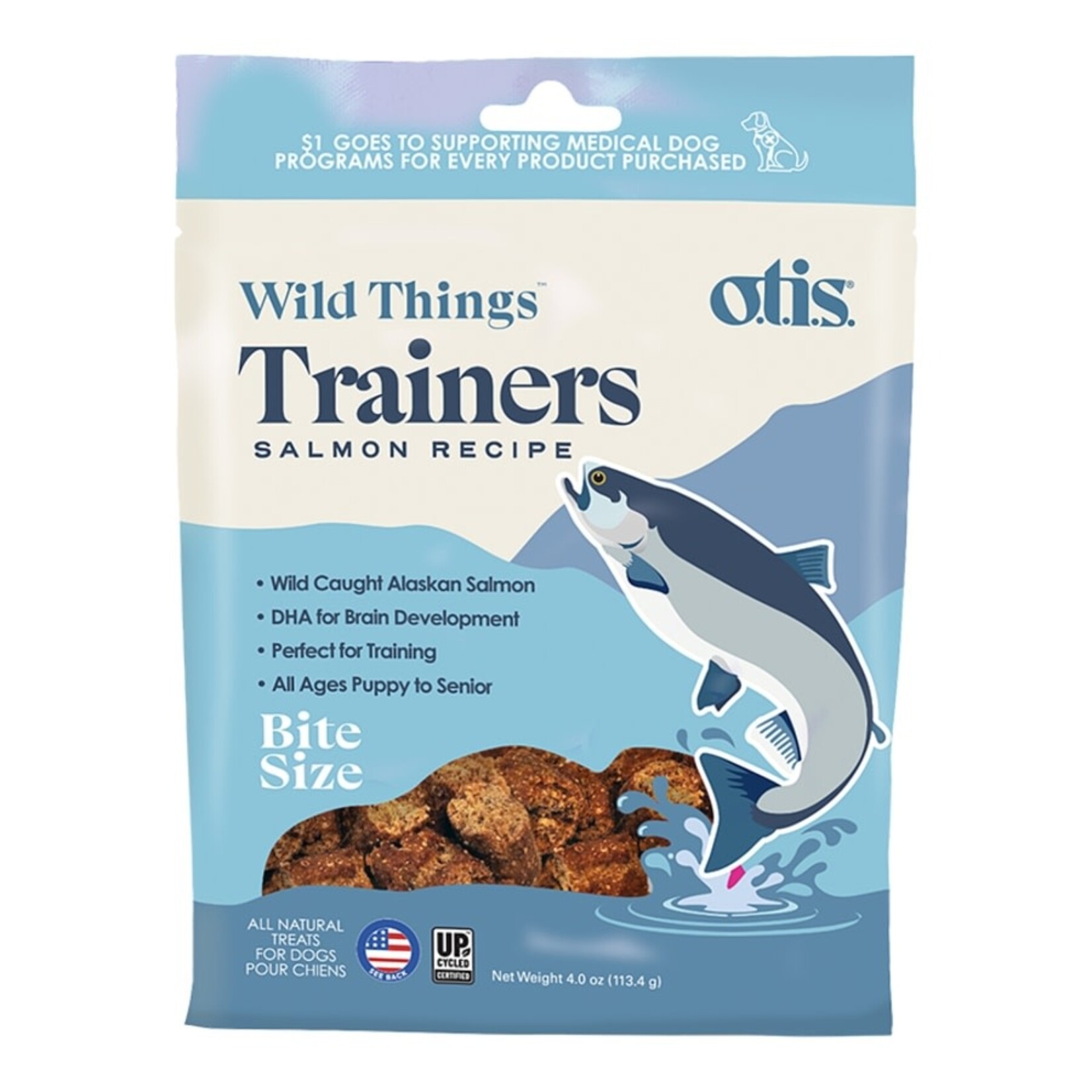 O.T.I.S OTIS D Wild Things Salmon Trainer Treats 4oz