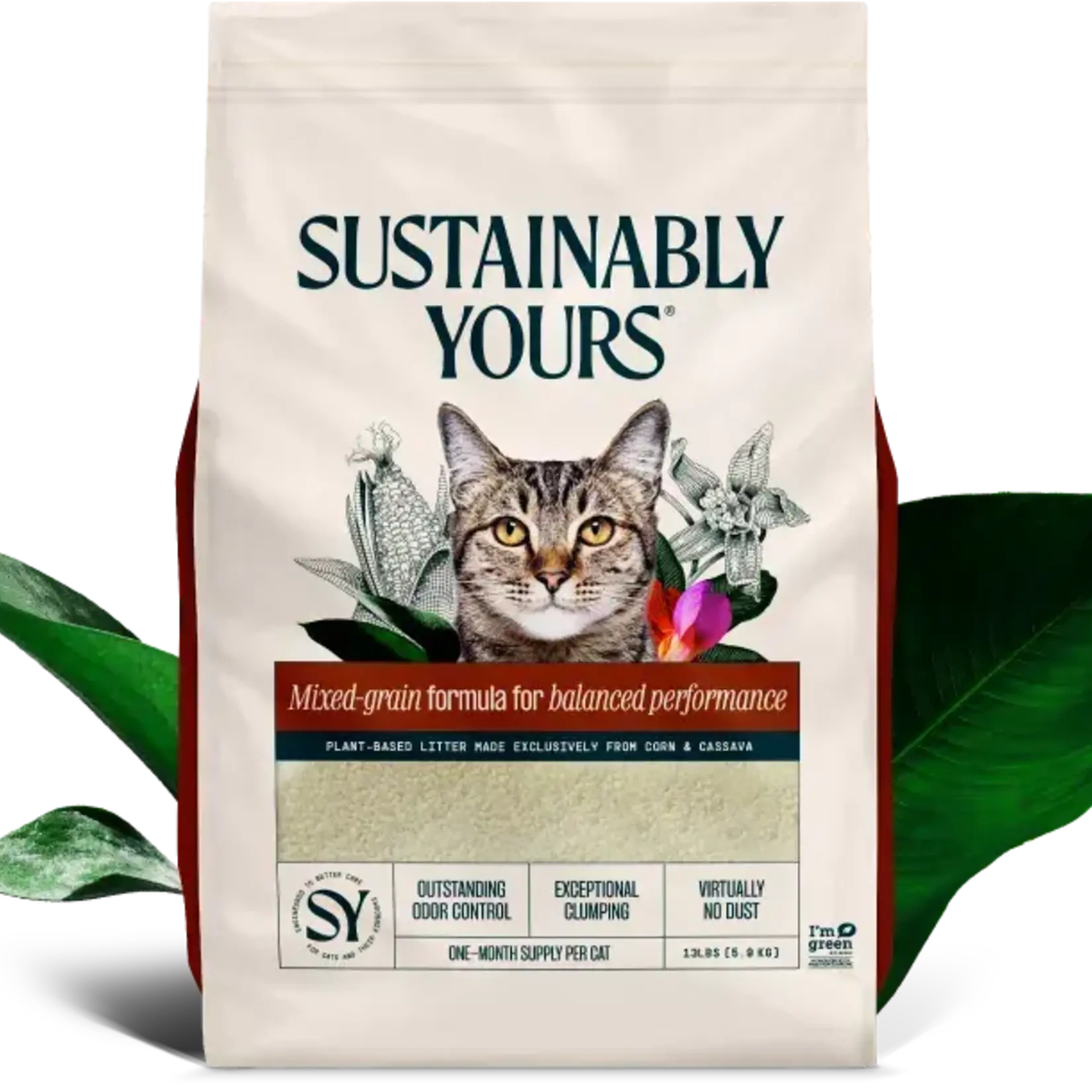 Sustainably Yours Sustainably Yours Plant-Based Cat Litter Mixed-Grain Formula 13#