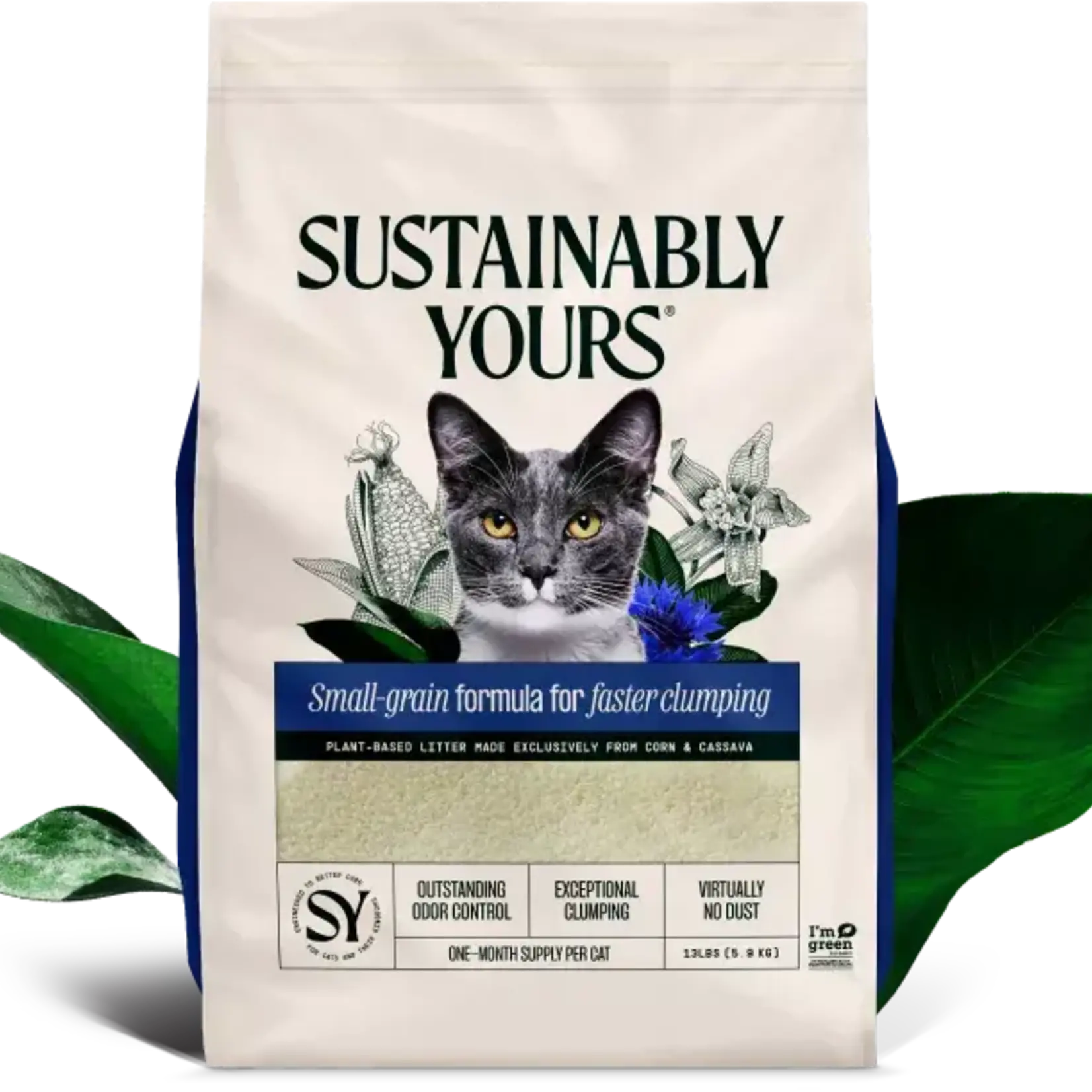 Sustainably Yours Sustainably Yours Plant-Based Cat Litter Small-Grain Formula 13#