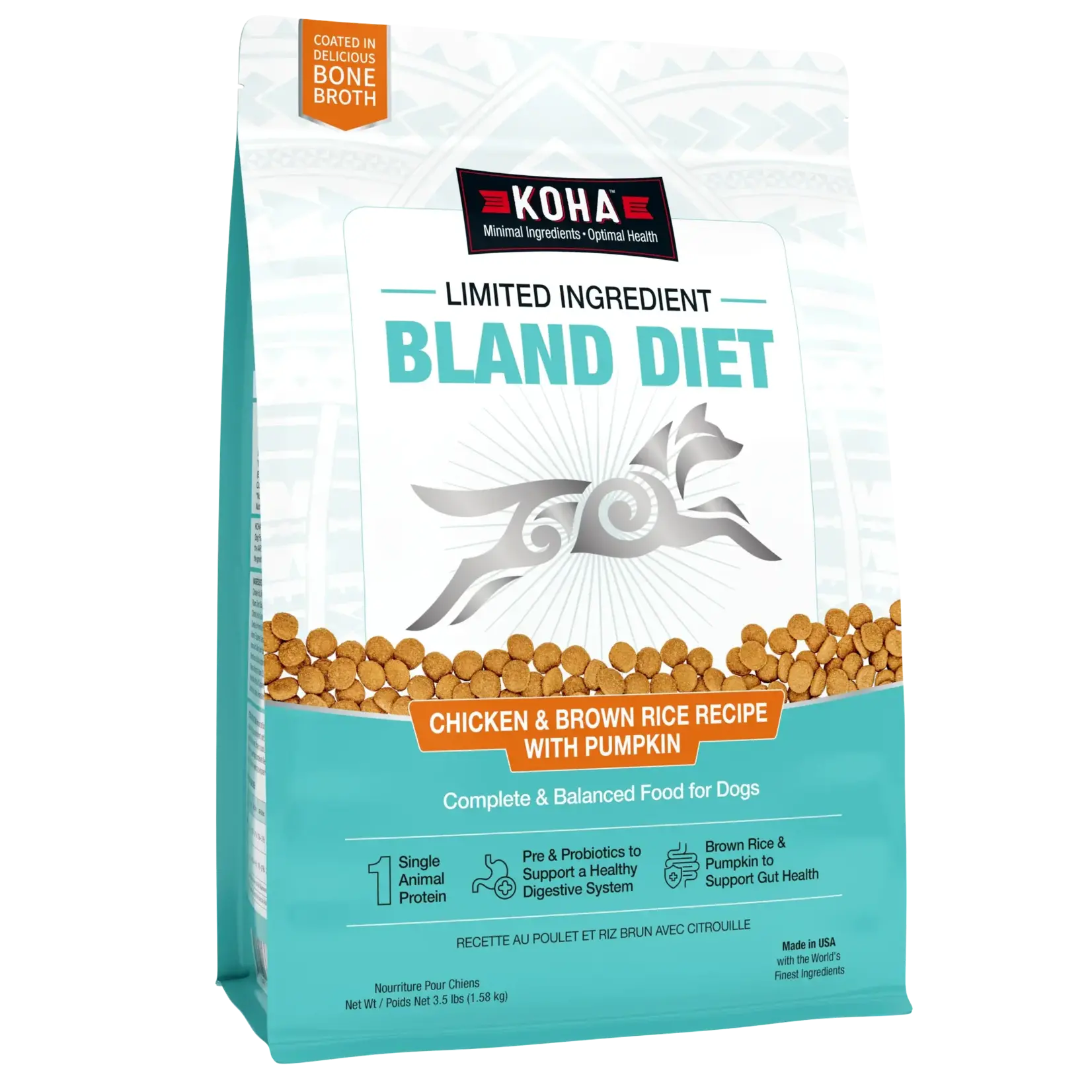 Koha Koha D LID Bland Diet Chicken & Brown Rice Kibble 3.5#