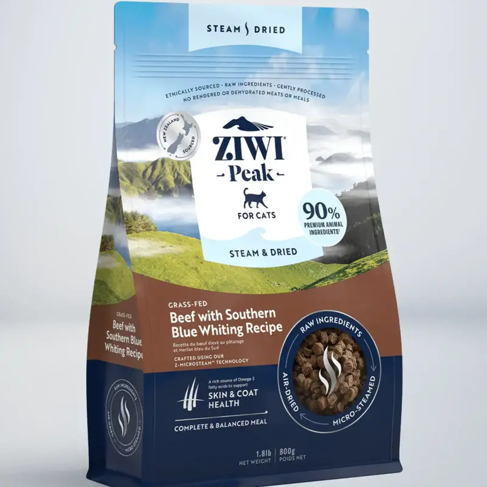 Ziwi Peak Ziwi Peak for Cats Steam & Dried Beef with Southern Blue Whiting Recipe 1.8#