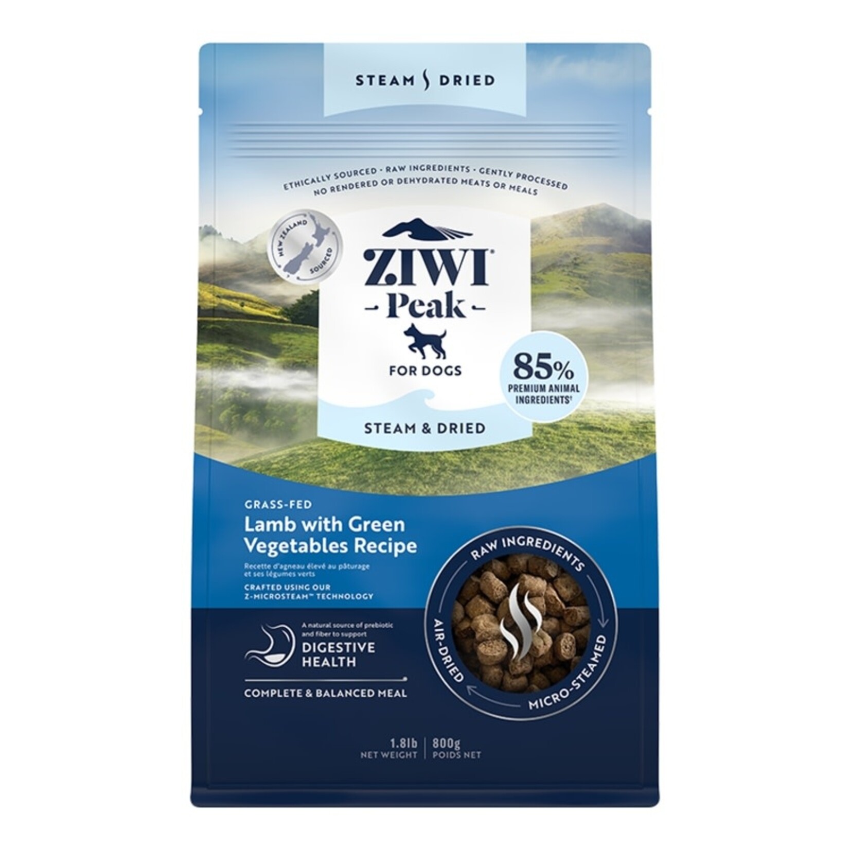 Ziwi Peak Ziwi Peak for Dogs Steam & Dried Lamb With Green Veggies Recipe 1.8#