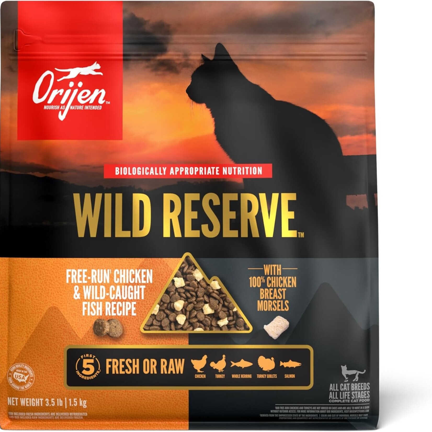 Champion Pet Foods Orijen Wild Reserve™ for Cats Free-run Chicken & Wild-Caught Fish Recipe 3.5#