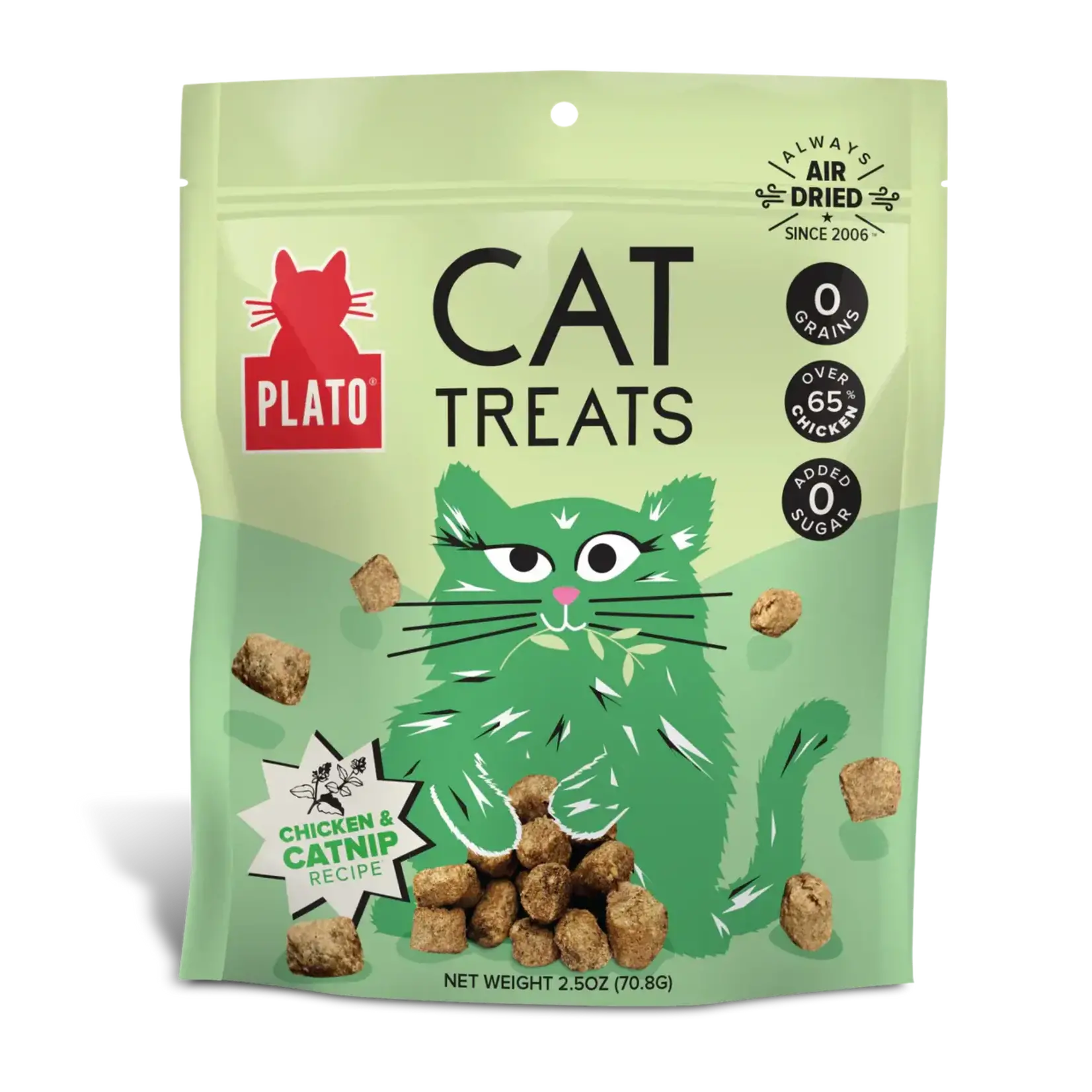 Plato Pet Treats Plato Air-Dried Cat Treats Chicken & Catnip Recipe 2.5oz