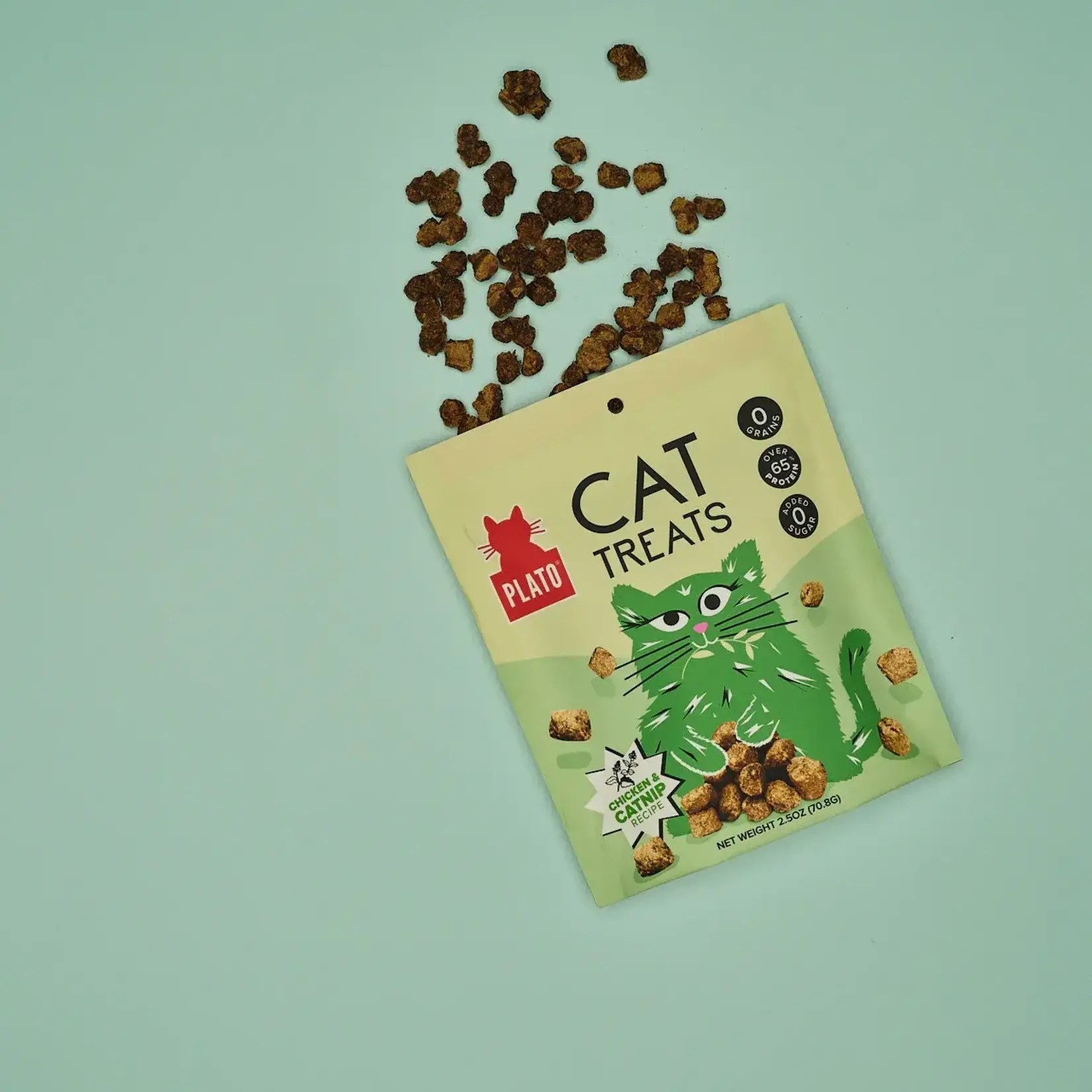 Plato Pet Treats Plato Air-Dried Cat Treats Chicken & Catnip Recipe 2.5oz