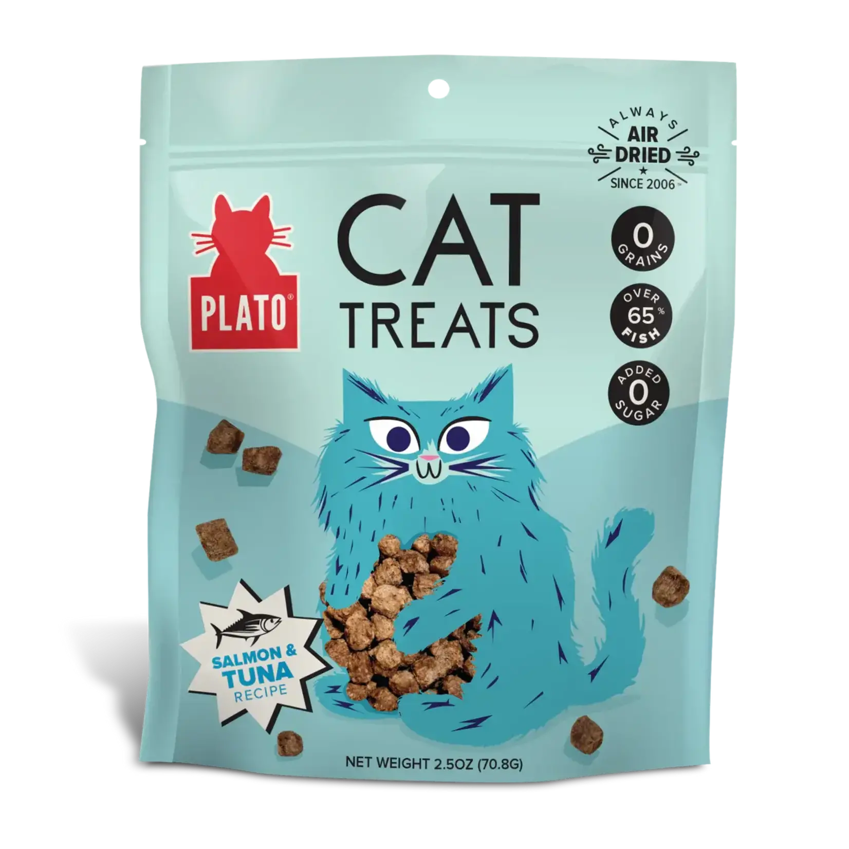 Plato Pet Treats Plato Air-Dried Cat Treats Salmon & Tuna Recipe 2.5oz