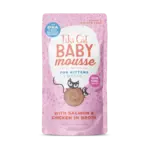 Tiki Pets Tiki Cat Baby Mousse for Kittens Salmon & Chicken in Broth 2.4 OZ Pouch