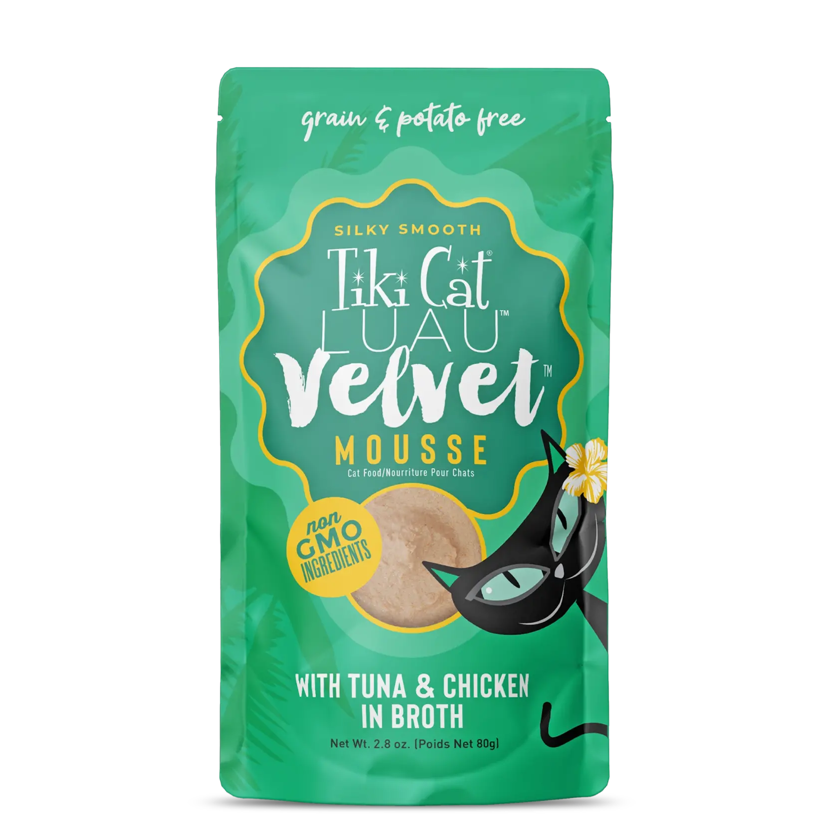 Tiki Pets Tiki Cat Luau Velvet Mousse Tuna & Chicken 2.8 OZ Pouch