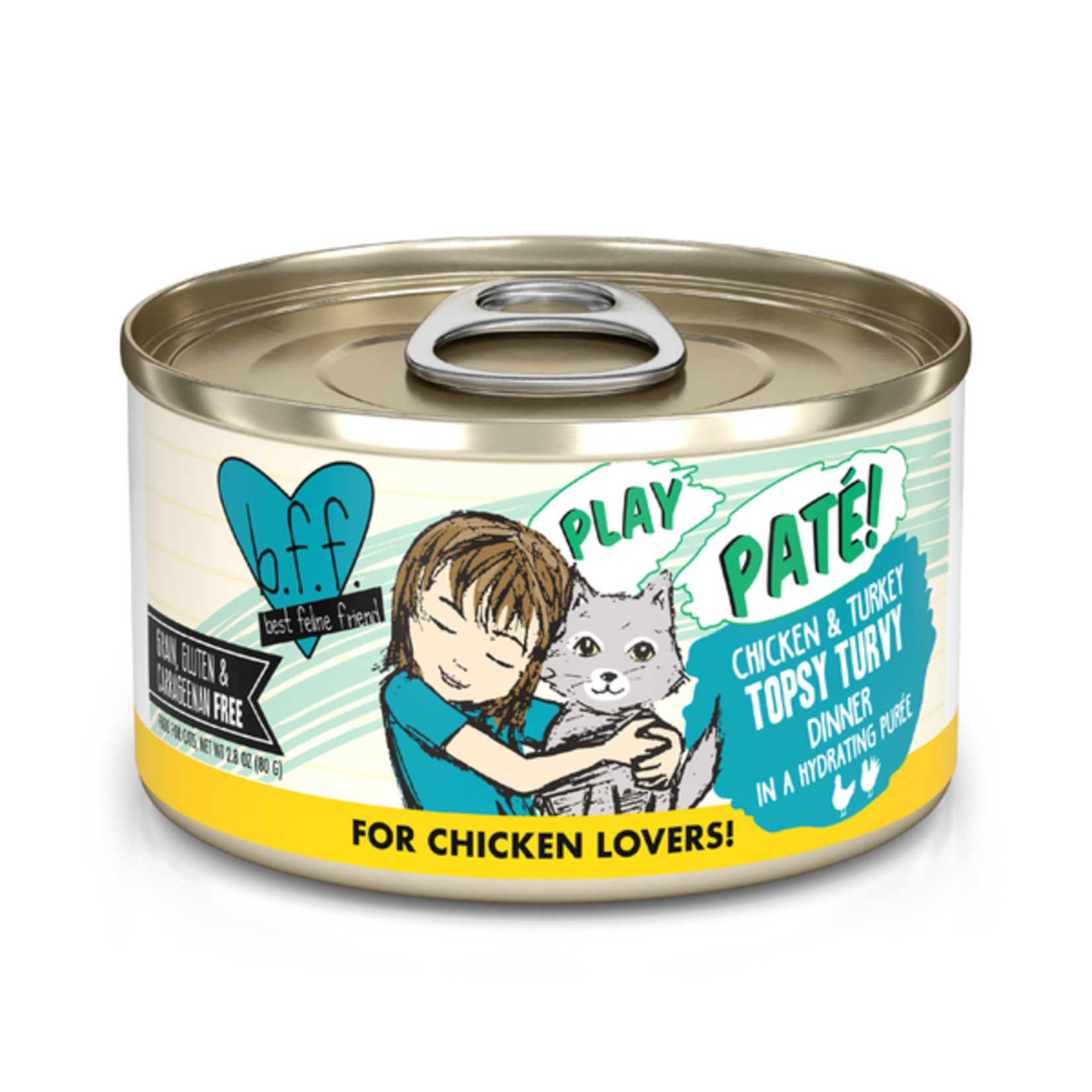 Weruva BFF PLAY Cat Chicken & Turkey Topsy Turvy 2.8 OZ