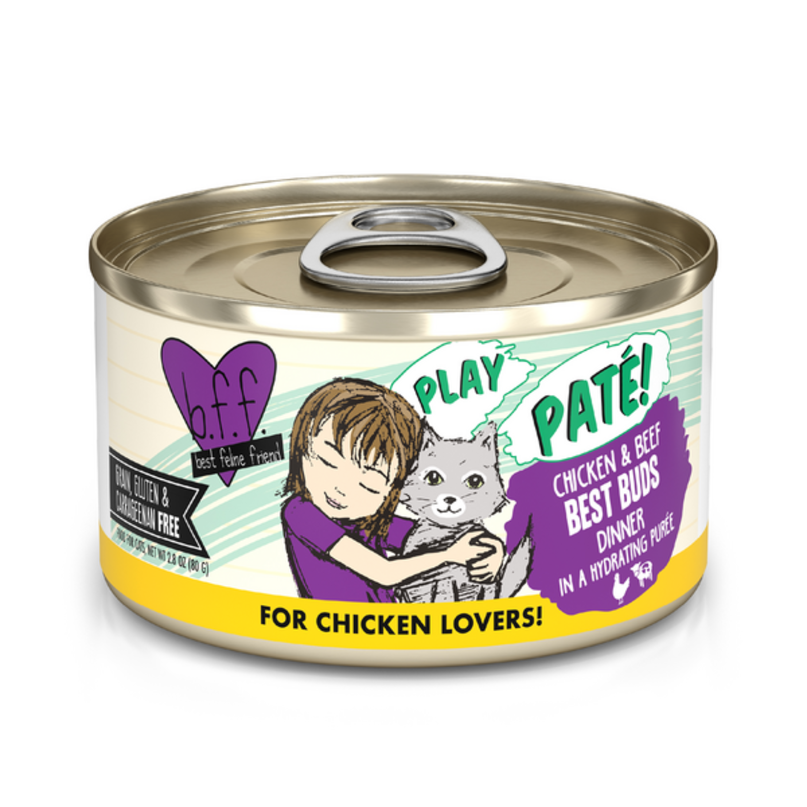 Weruva BFF PLAY Cat Chicken & Beef Best Buds 2.8 OZ