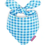 LunaMarie LunaMarie Blue Check Gingham Bandana Small