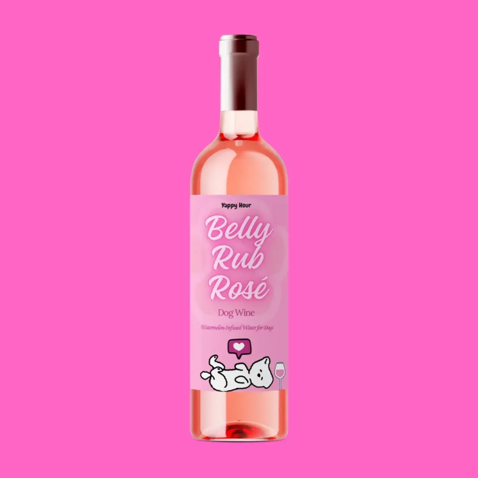 Yappy Hour Yappy Hour Belly Rub Rosé Dog Wine (Watermelon-Infused Water for Dogs)