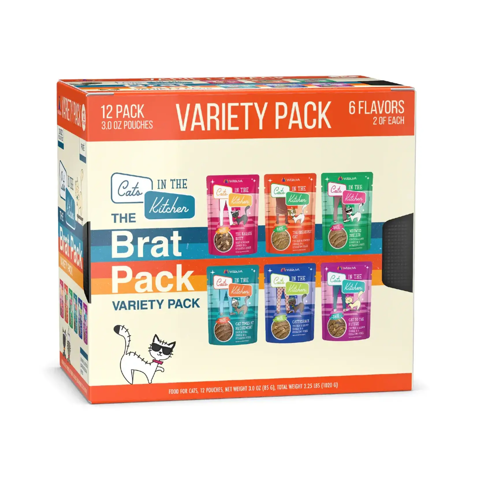 Weruva Cats In The Kitchen Brat Pack Slide & Serve Variety Pack 12 - 3 OZ Pouches