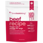 Small Batch Pets SmallBatch Dog Frozen Raw Beef Patties 6#