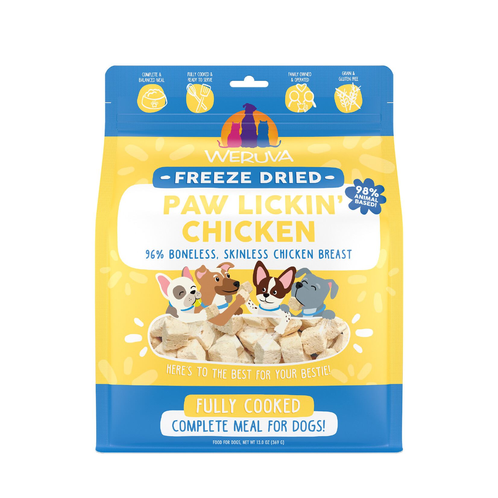 Weruva Weruva Dog Freeze-Dried Fully Cooked Paw Lickin' Chicken 13oz