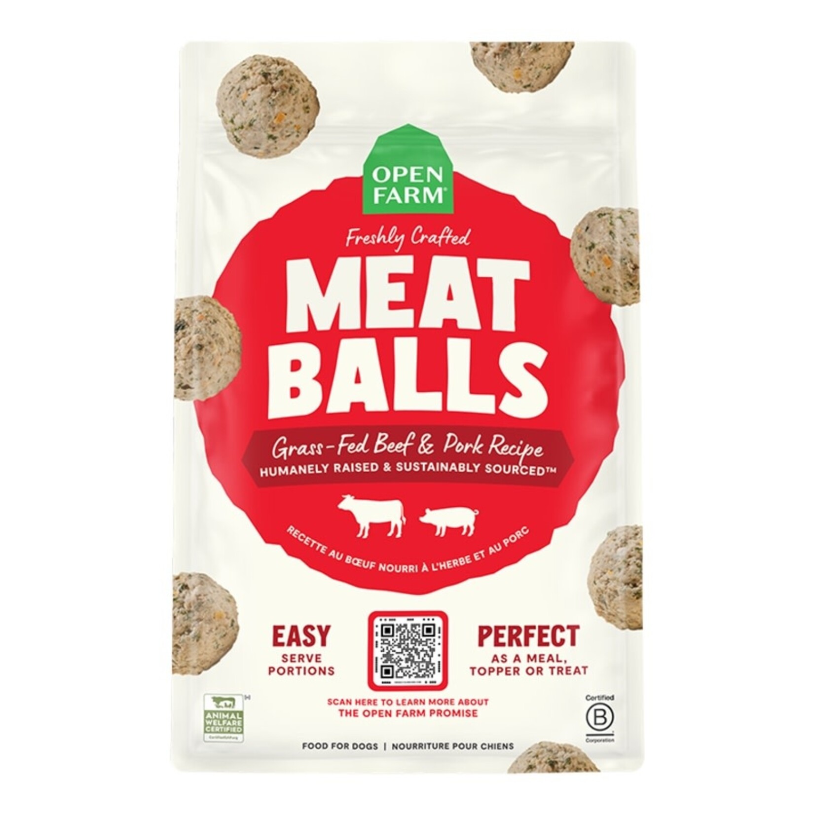 Open Farm Open Farm D FZ Gently Cooked Meatballs Beef & Pork 14OZ