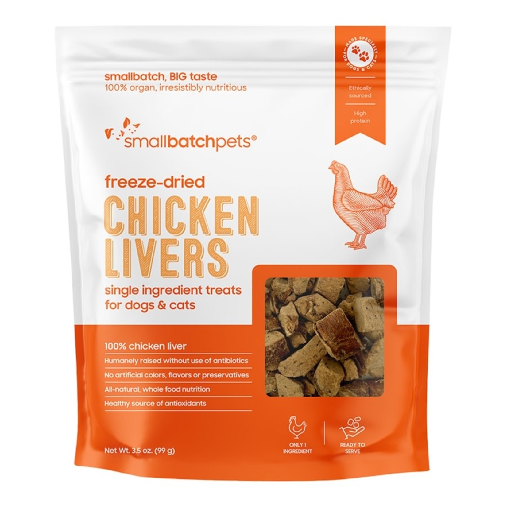 Small Batch Pets Smallbatch FD Chicken Livers 3.5oz