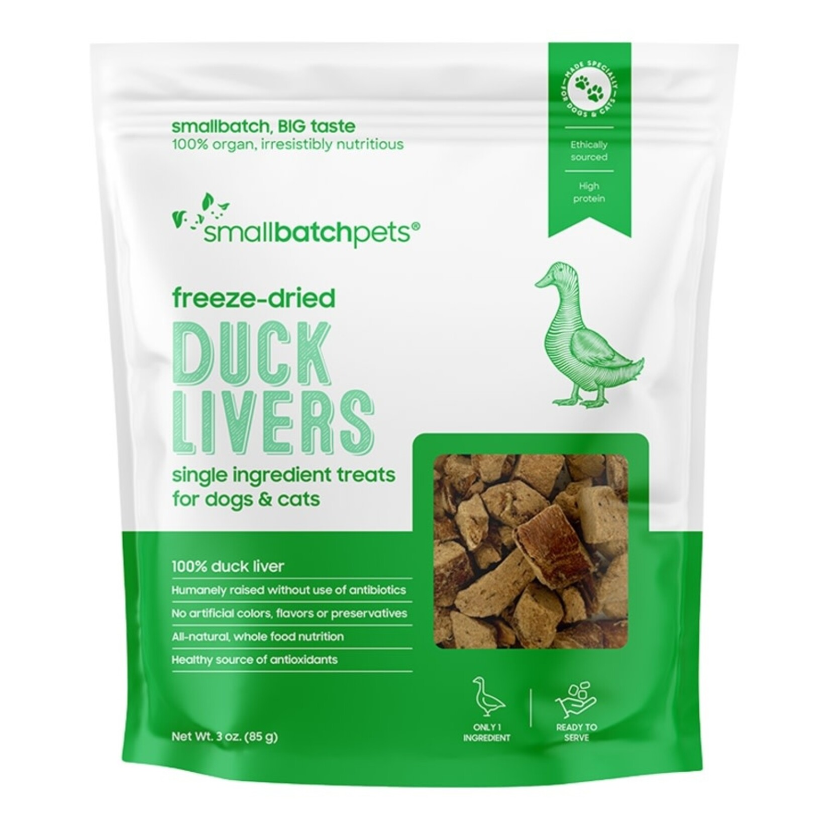 Small Batch Pets Smallbatch FD Duck Livers 3oz