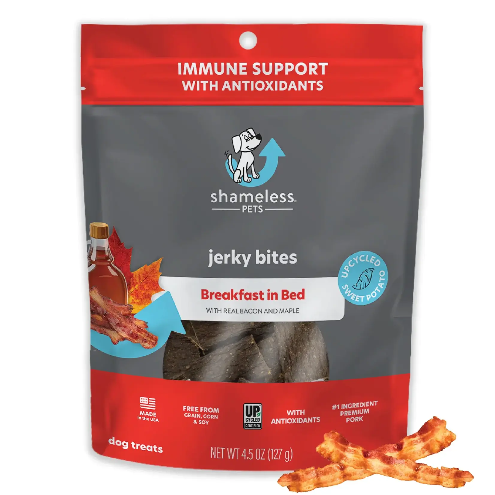 Shameless Pets Shameless Pets D Breakfast in Bed Maple Bacon Jerky Bites for Dogs