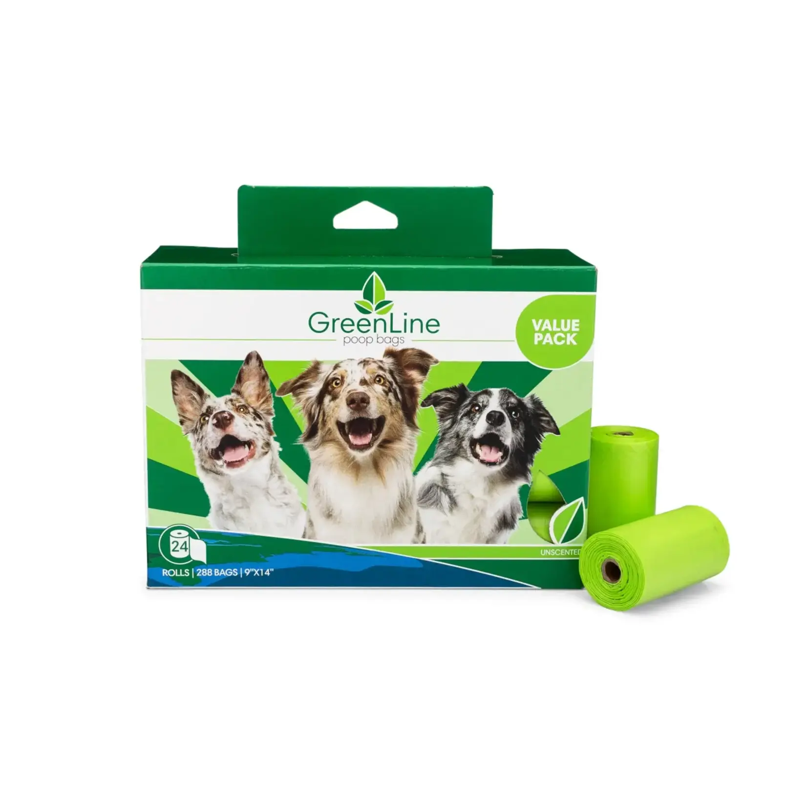 GreenLine Pet Supply GreenLine Value Pack Poop Bags 24 Pack