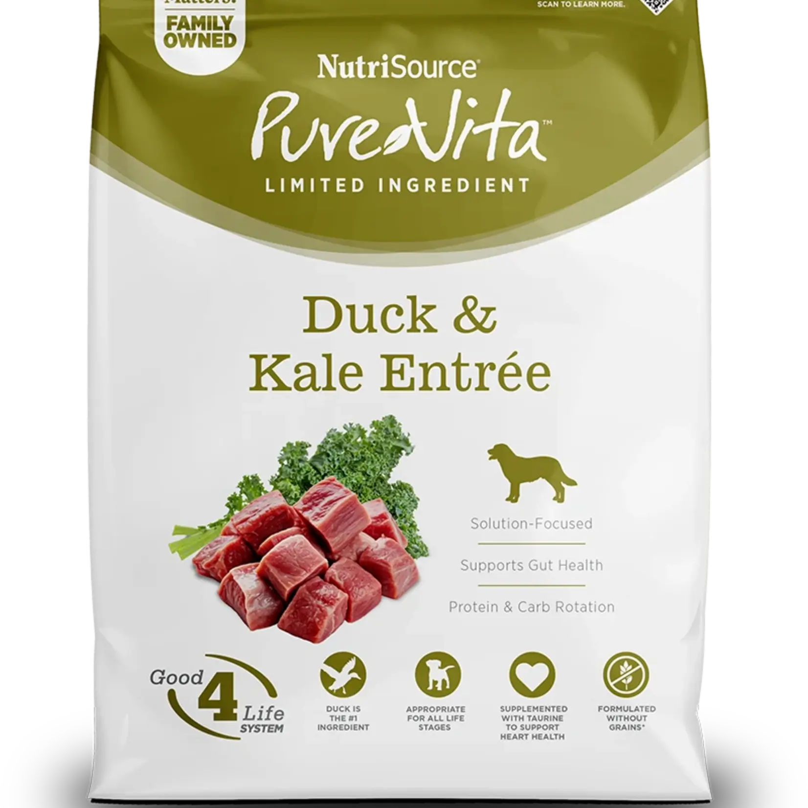 PureVita NutriSource PureVita Dog GF Duck & Kale 4#