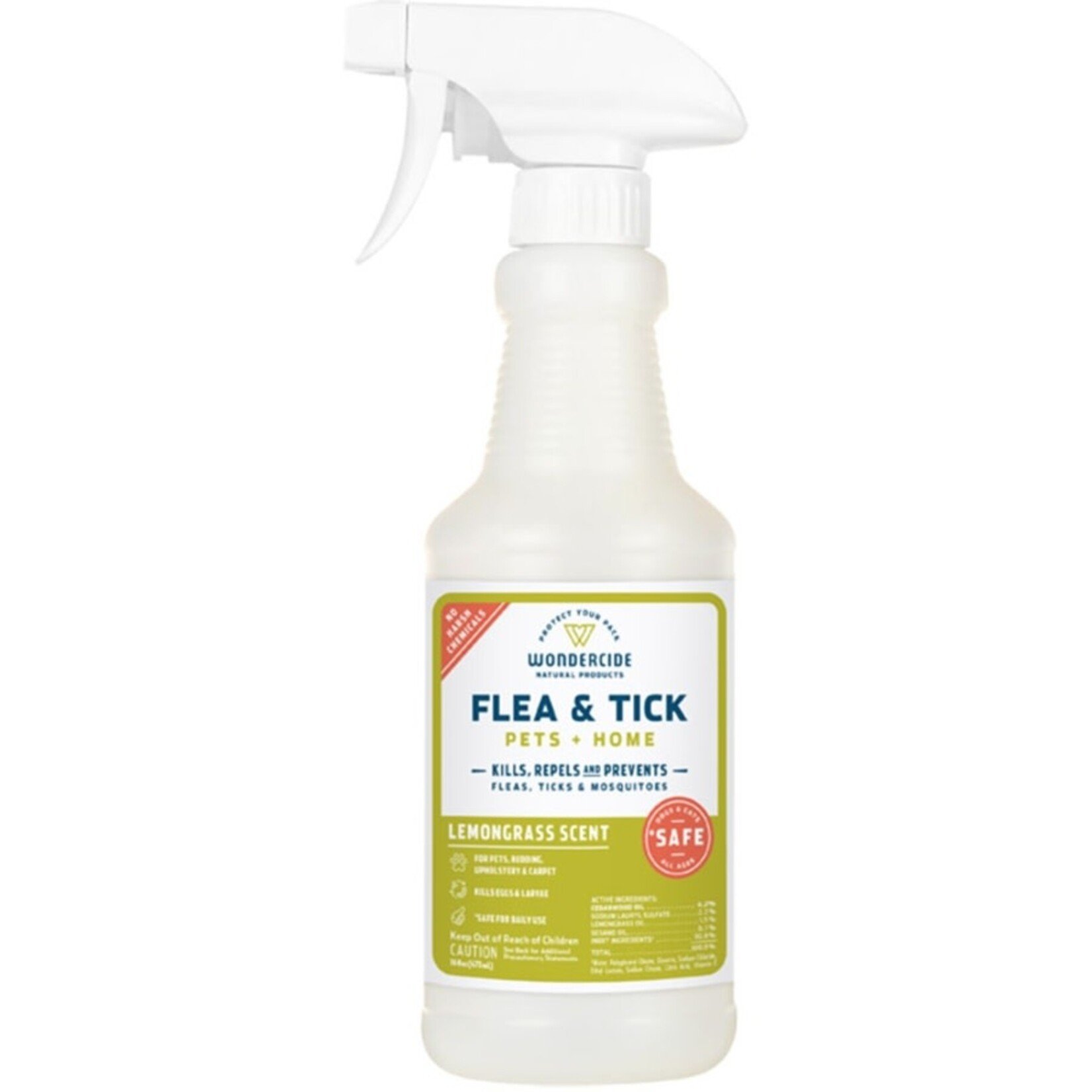 Wondercide Natural Products Wondercide Lemongrass Flea & Tick Spray For Home & Pets 16OZ