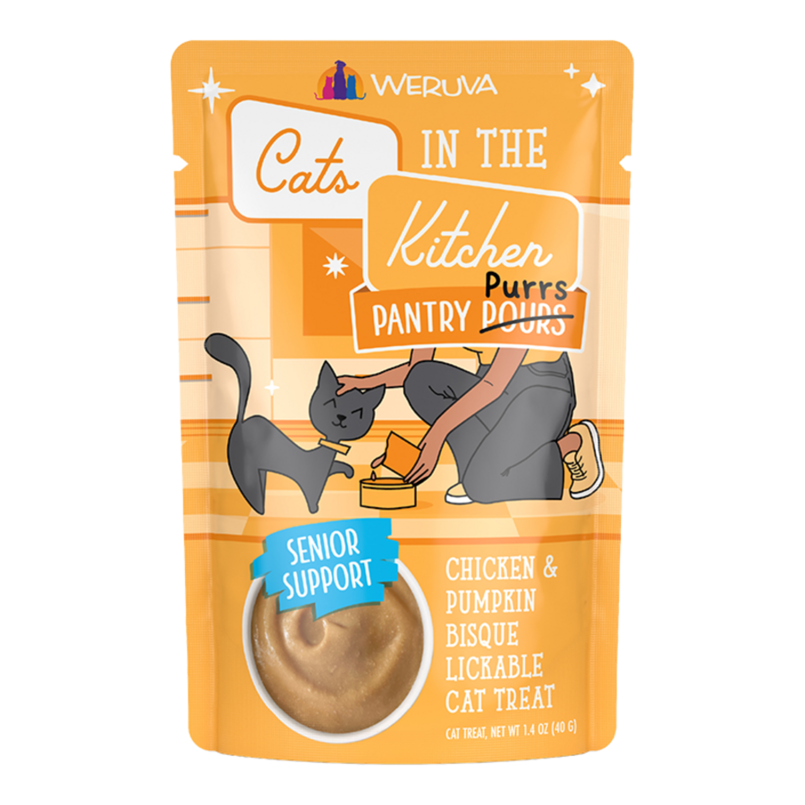 Weruva CITK Cat Pantry Pours Chicken & Pumpkin Senior Support Bisque 1.4oz Pouch