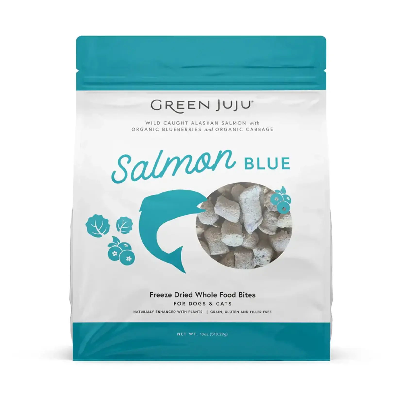 Green Juju Green Juju Freeze-dried Super Food Bites Salmon Blue 7.5 OZ