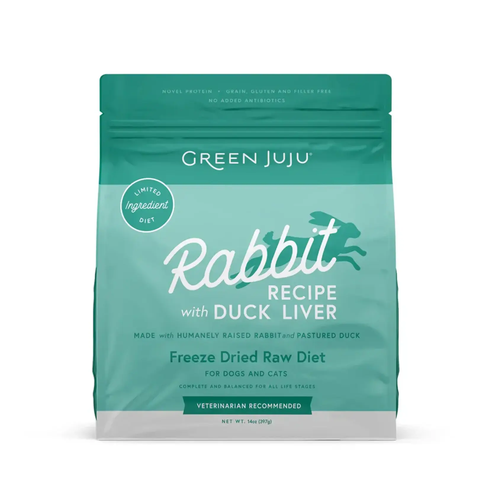 Green Juju Green Juju FD Dog Food Rabbit & Duck Liver Recipe 14 OZ